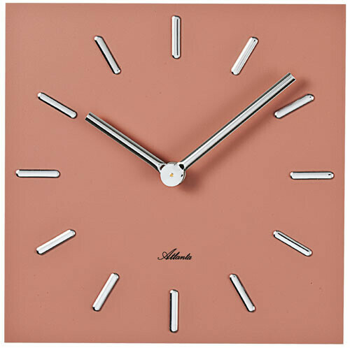 Petite horloge murale moderne orange