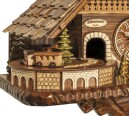 Horloge coucou musical &agrave; piles chalet petit train_zoom train