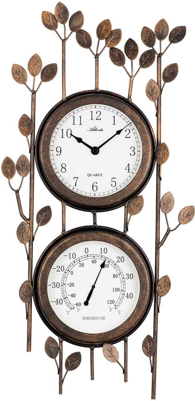 Pendule murale d'ext&eacute;rieur avec temp&eacute;rature