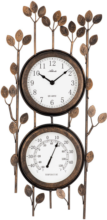 Pendule murale d'extérieur avec température