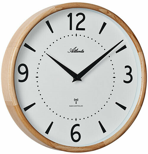 Horloge Murale Radio-pilotée 30 Cm - Synchronisation Automatique, Sans Tic-tac, Piles AA, Cadran Argenté, Facile à Lire, Pour Maison, Bureau