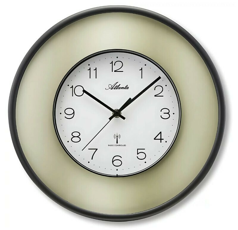 Horloge murale de bureau grise style moderne