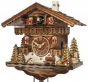 Horloge coucou &agrave; piles chalet petit lapin 27 cm