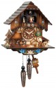 Horloge coucou &agrave; m&eacute;lodie chalet danseurs en bois 30 cm