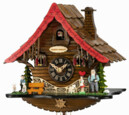 Horloge coucou musical &agrave; piles chalet Heidi 25 cm_zoom