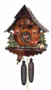Horloge coucou m&eacute;canique 1 jour chalet p&ecirc;cheur 35 cm