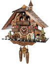 Horloge coucou musical chalet fermi&egrave;re clocheton 40 cm