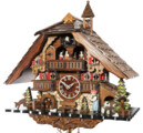 Horloge coucou musical chalet fermi&egrave;re clocheton 40 cm_zoom
