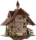 Horloge coucou m&eacute;canique traditionnel 8 jours chalet cloche 42 cm_zoom