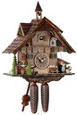 Horloge coucou m&eacute;canique traditionnel 8 jours chalet cloche 42 cm