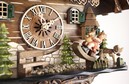 Horloge coucou m&eacute;canique 8 jours balan&ccedil;oire cheval zoom