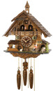 Horloge coucou m&eacute;canique musical 1 jour chalet fillette sur balancelle 40 cm