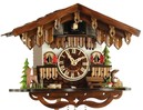 Horloge coucou &agrave; piles chalet petite biche 22 cm