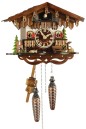 Horloge coucou &agrave; piles chalet petite biche 22 cm