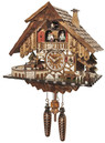 Horloge coucou musical &agrave; piles chalet avec petit train 43 cm