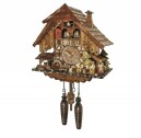 Horloge coucou musical chalet &agrave; piles buveurs de bi&egrave;re