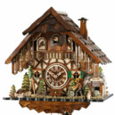 Horloge coucou m&eacute;canique 8 jours mine d'or 35 cm_zoom