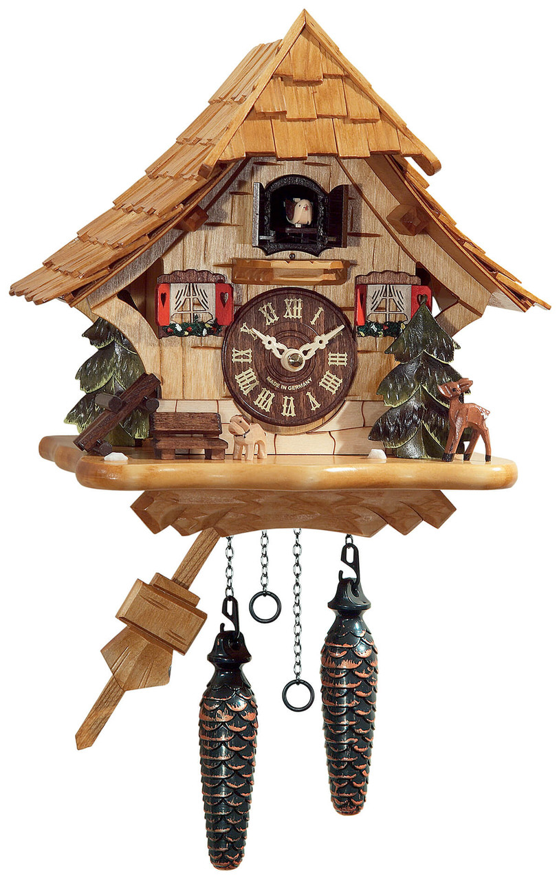 Horloge coucou chalet bois clair