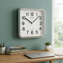 Pendule murale silencieuse entourage chrom&eacute;_lifestyle