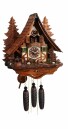 Horloge coucou chalet m&eacute;canique musical 8 jours famille ours 45 cm