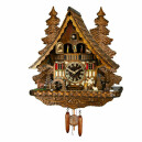 Horloge coucou chalet musical &agrave; piles d&eacute;cor de for&ecirc;t