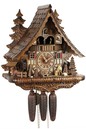 Horloge coucou m&eacute;canique musical 8 jours b&ucirc;cheron et danseurs