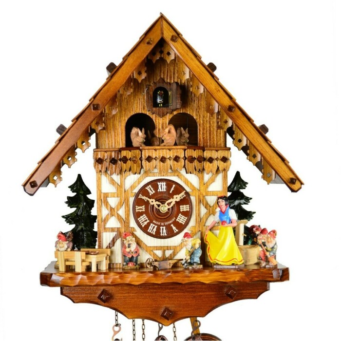 Horloge coucou mécanique 8 jours Blanche-Neige 40 cm zoom