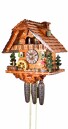 Horloge coucou chalet musical 8 jours p&ecirc;cheur 42 cm_profil