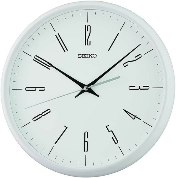 Pendule murale silencieuse blanche Seiko