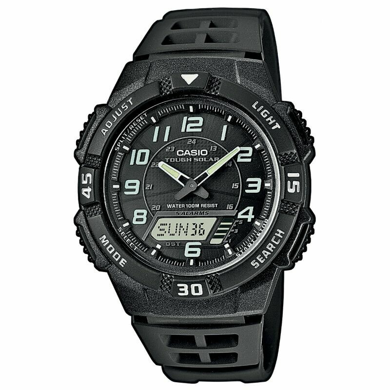 Montre digitale Casio avec aiguilles avec chronom&egrave;tre double timer