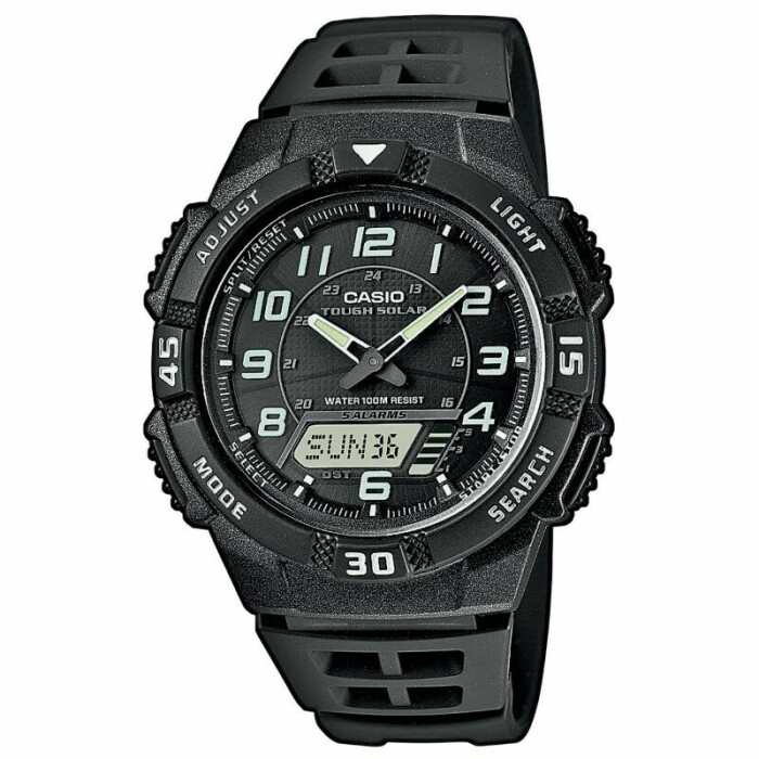 Montre digitale Casio avec aiguilles avec chronom&egrave;tre double timer