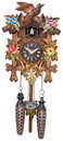 Horloge coucou traditionnel &agrave; piles en bois naturel multicolore 25 cm