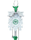 Coucou moderne vert et blanc &agrave; piles