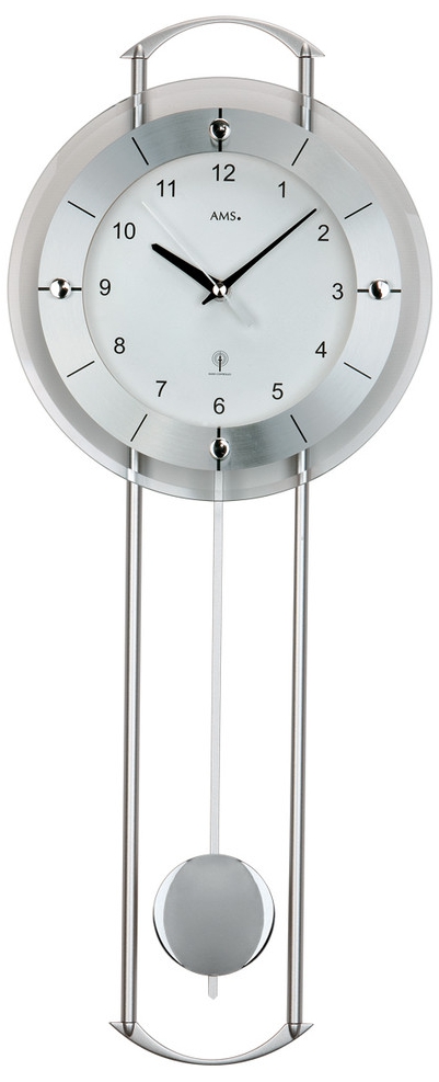 Horloge murale &agrave; balancier en aluminium