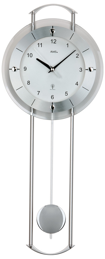 Horloge murale &agrave; balancier en aluminium