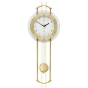 Pendule murale &agrave; balancier radio pilot&eacute;e en laiton