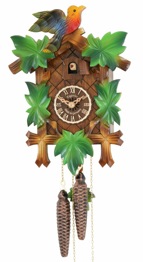 Horloge coucou m&eacute;canique traditionnel verdoyant 1 jour 22, 28 ou 35 cm