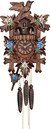 Horloge coucou traditionnel 1 jour musical fleurs bleues