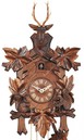 Horloge coucou &agrave; m&eacute;lodie &eacute;cureuils et cerf gros plan