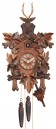Horloge coucou m&eacute;canique traditionnel 8 jours th&egrave;me chasse