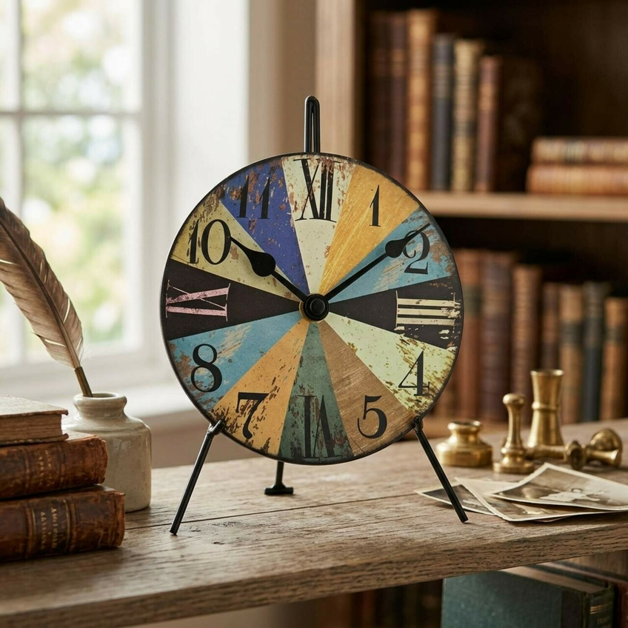 Pendule &agrave; poser color&eacute;e silencieuse_lifestyle