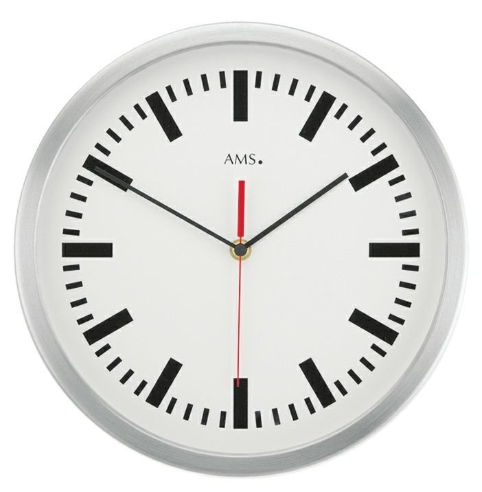 Horloge murale ronde moderne en aluminium