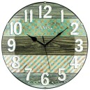 Horloge murale verte verre bomb&eacute;