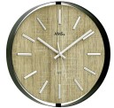 Horloge murale en m&eacute;tal cadran bois