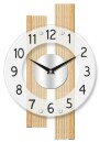 Horloge murale moderne en bois et verre