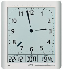 Horloge météo design et radiopilotée avec affichage des températures  intérieure et sonde extérieure WC3320