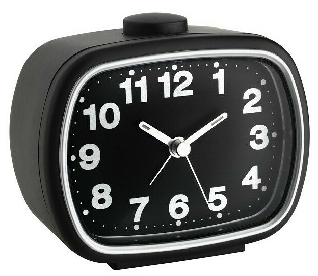 Réveil noir rectangulaire avec répétition