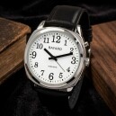 Montre parlante boitier m&eacute;tal bracelet noir_details