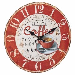 Pendule murale de cuisine vintage Coffee