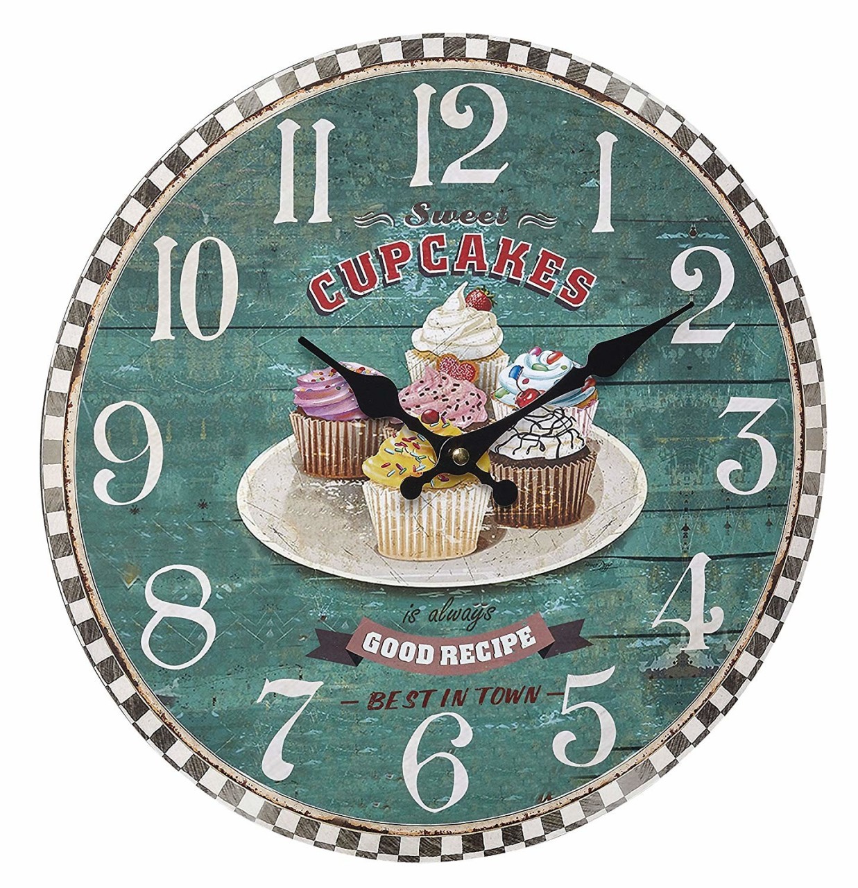 Pendule murale de cuisine ronde &quot;Cupcakes&quot;